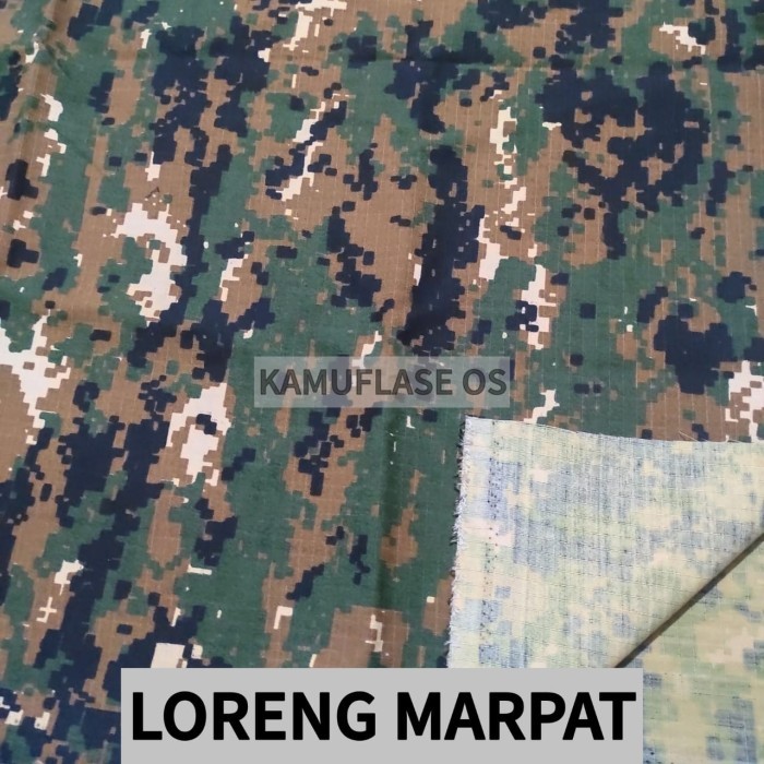 "D.LTA" - READY STOCK Bahan kain Loreng dessert Gurun accupat Marpat woodland~RIPSTOP TR - MARPAT, R