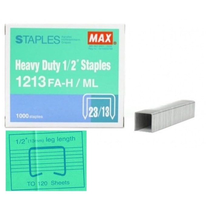 

isi staples / stapler max no 1213 (23/13)