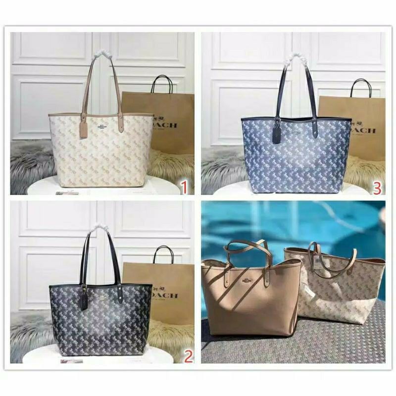 Tas Wanita 91107 Reversible Tote motif kuda