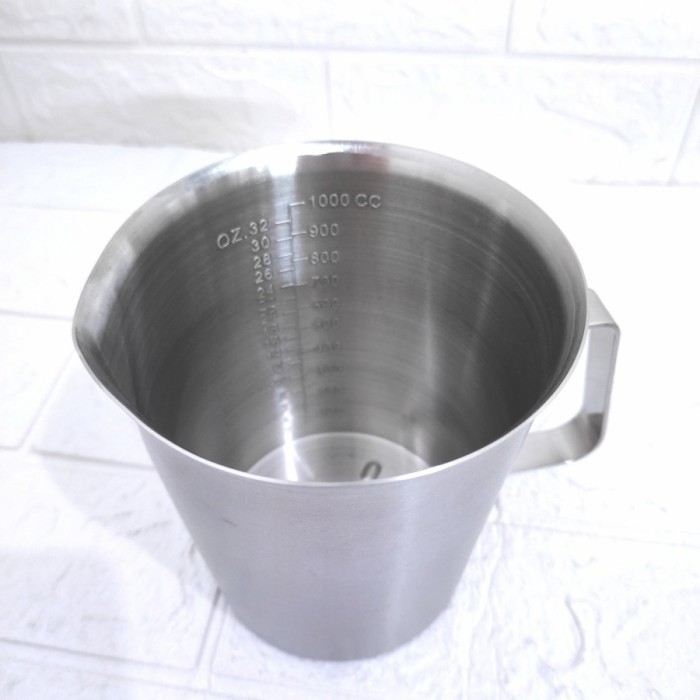 TEBAL Gelas Ukur 2Liter Stainless Measuring Cup Jug Mug Takaran Gelas - 1 Liter