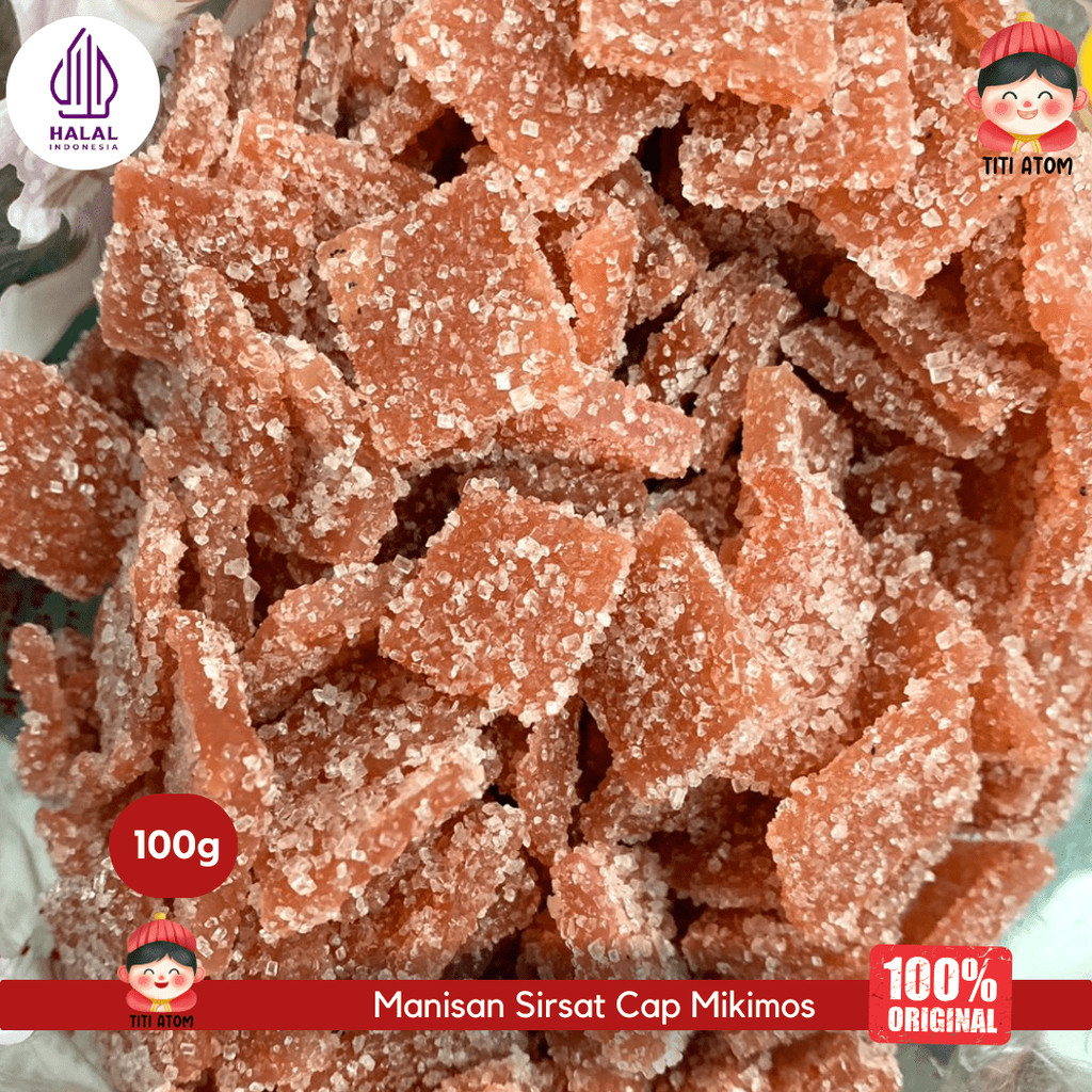 

Manisan Asinan Buah Sirsat Sirsak Zuurzak Gula Mikimos 100g