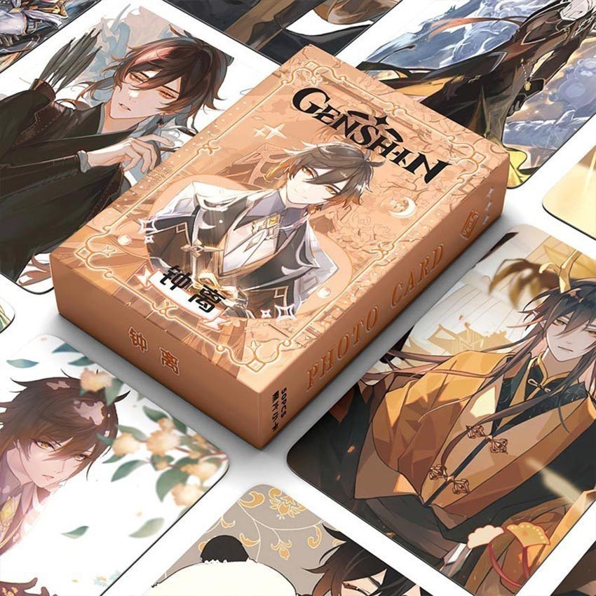 50PCS Hologram Pack Photocard Genshin Impact Photocard Lomocard Furina Leosley Neuvillette HuTao Xia