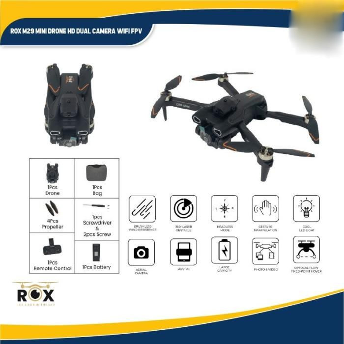 ROX M29 Mini Drone HD Dual Camera WiFi FPV 
 - PAKET A