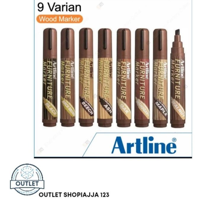 spidol furniture artline EK-95-Permanent wood maker ash-warna coklat - mahogany