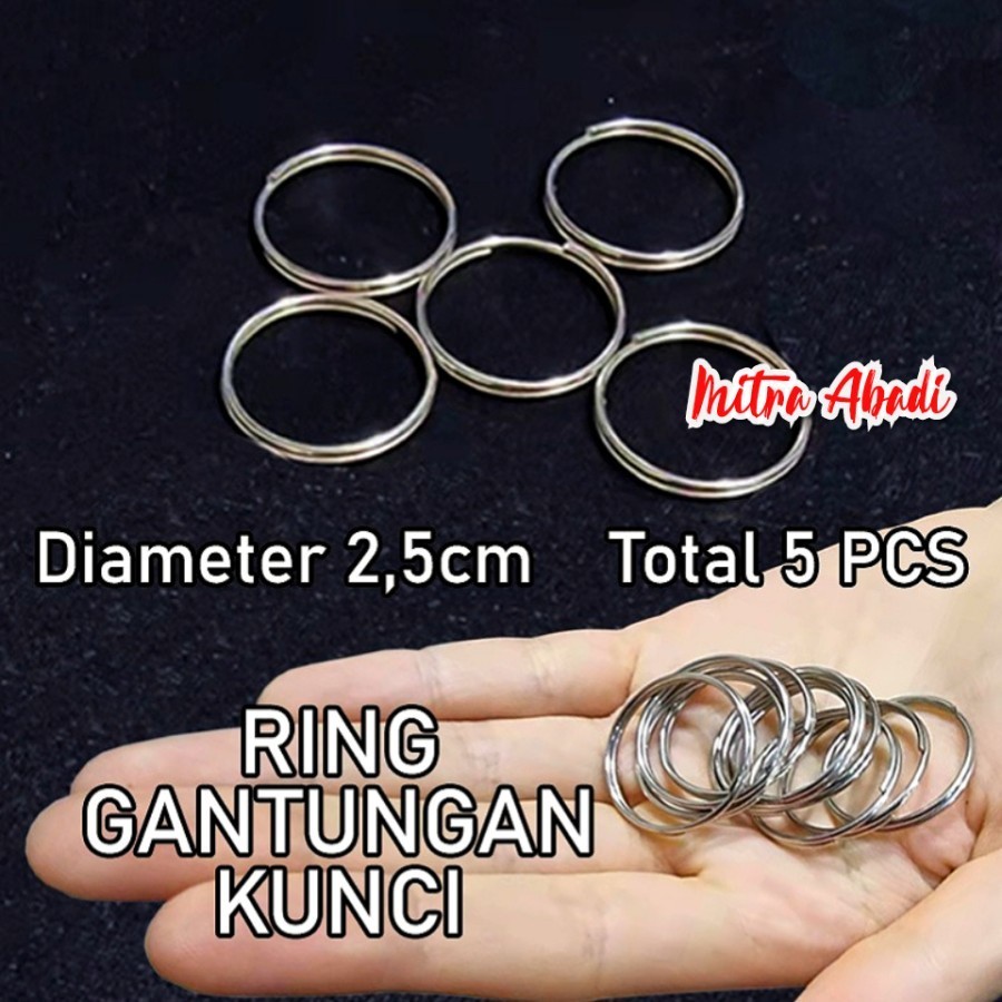

Ring Gantungan Kunci Bulat Diameter 25 mm / 2.5 cm ( 1 SET ISI 5 PCS )