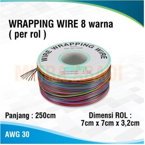 

WRAPPING WIRE 8 WARNA AWG 30 PER GULUNG