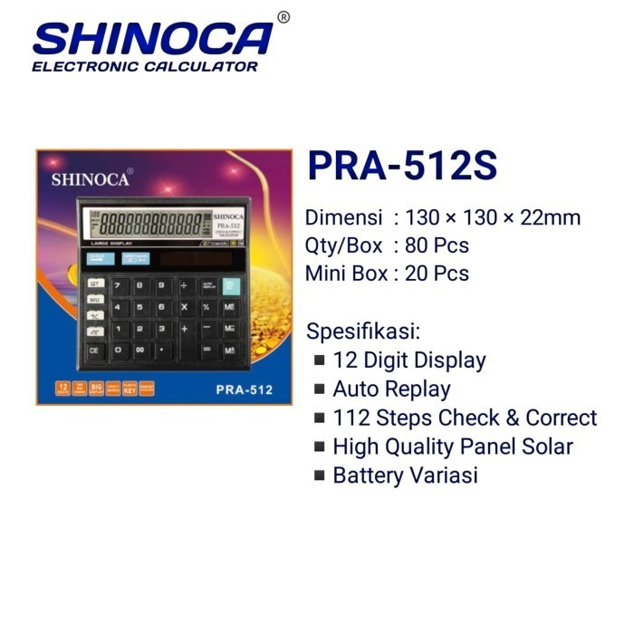 

Kalkulator Shinoca Pra-512 S 12 Digit