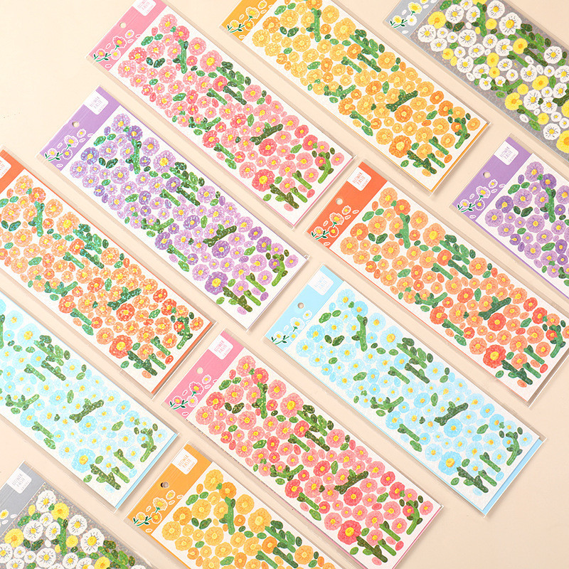 

1 Sticker Deco Stiker Dekorasi PVC untuk Scrapbook Photocard - ROMANTIC FLOWER LANGUAGE
