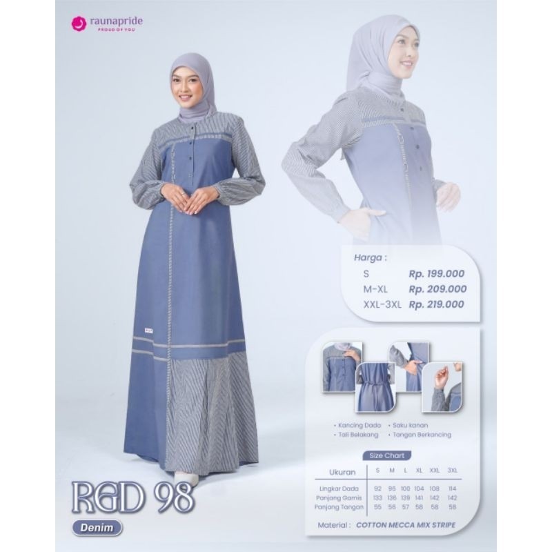 Baju Gamis merk rauna RGD 98