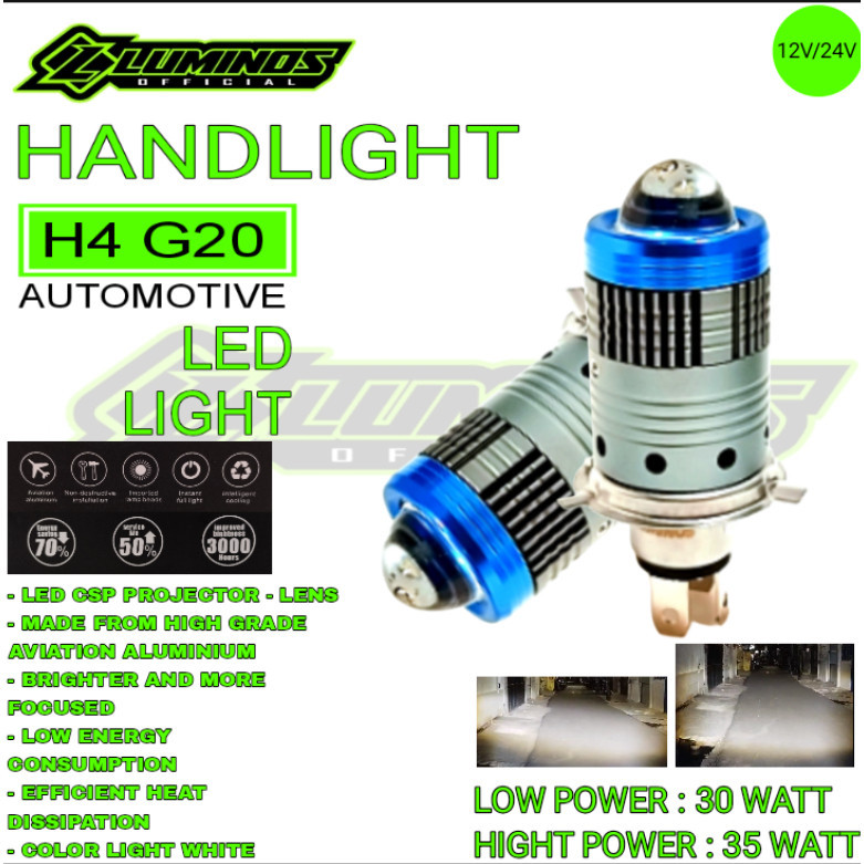 FLASH SALE LAMPU LED H4 TIPE G20 LUMINOS lampu utama motor/mobil