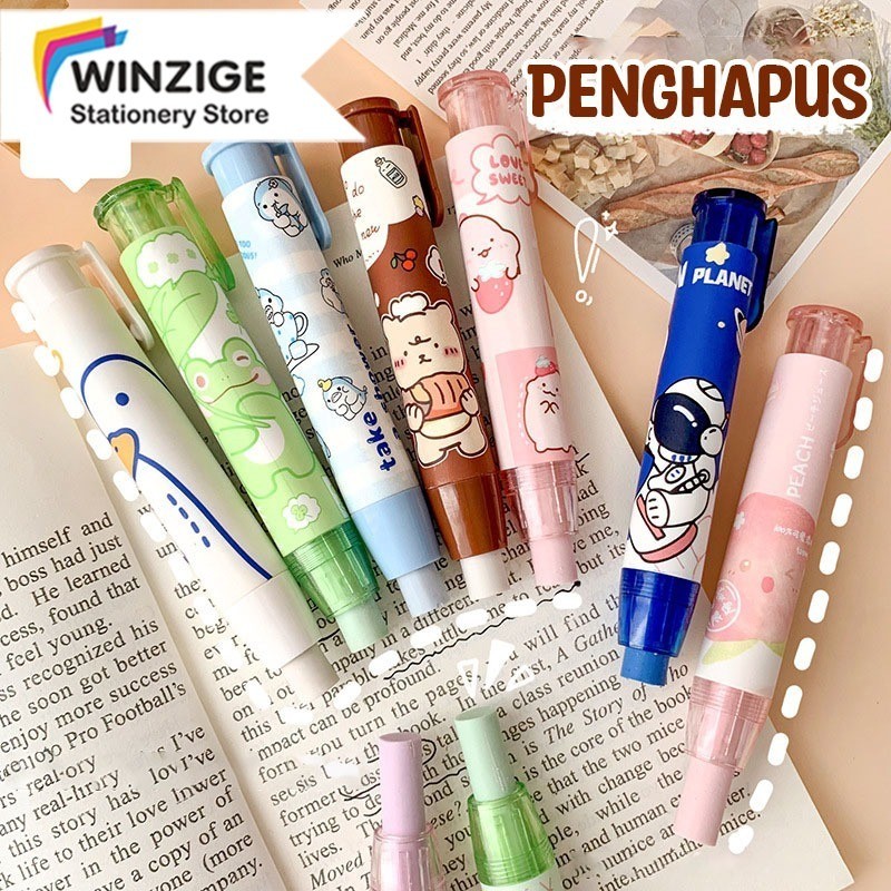 

Winzige 3 in 1 Penghapus Pensil Mekanik Eraser Push Eraser Lucu Sliding Eraser Penghapus Bentuk Lipstick Hapusan Eraser Lipstik Alat Tulis Stationery