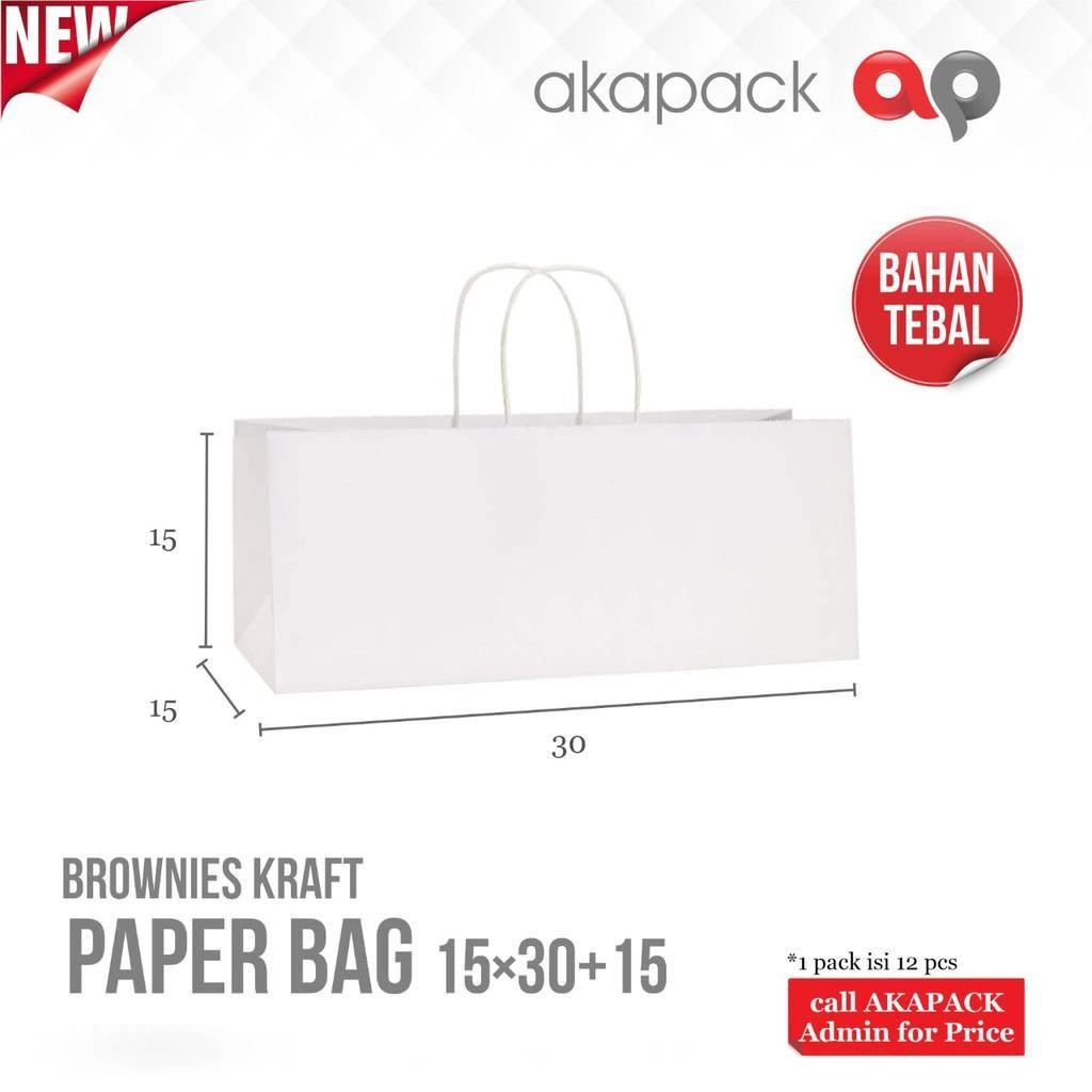 

Kraft Paperbag Ukuran 15x30+15cm