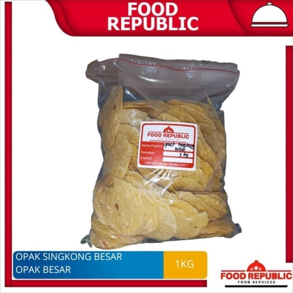 

Opak Singkong Besar 1KG Opak Mentah tipis Asin Gurih Original Halal