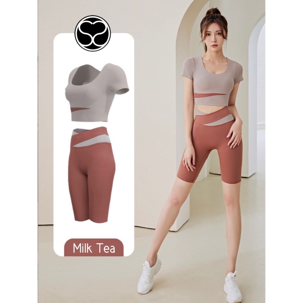 Baju Olahraga Keren Modis Model Terbaru 2024 / Secondshape - Stella Crop Top & Hot Pants Setelan Baj