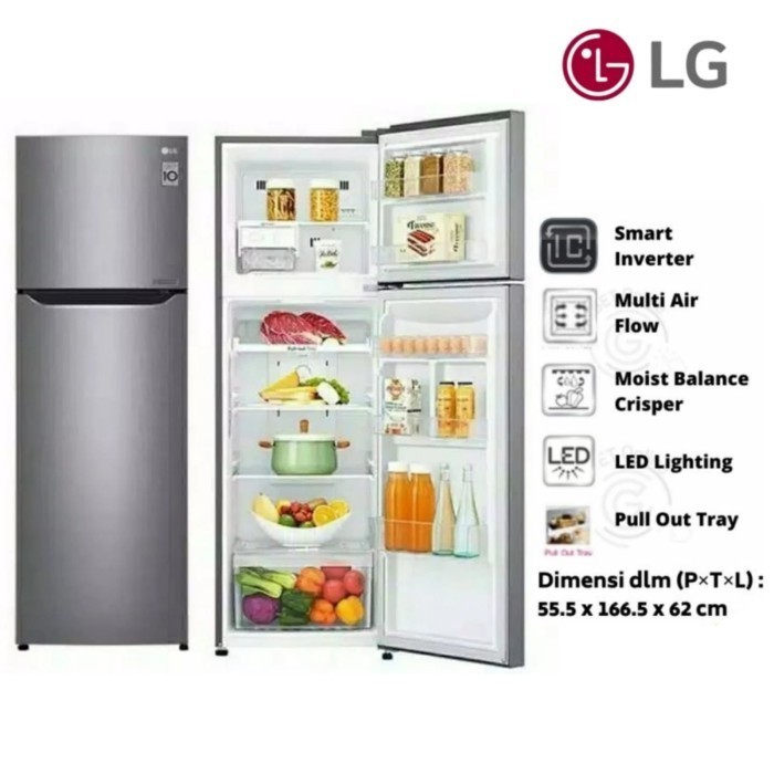Kulkas LG GN B272SQC / GNB272SQCB 2 Pintu Smart Inverter 272 Liter
