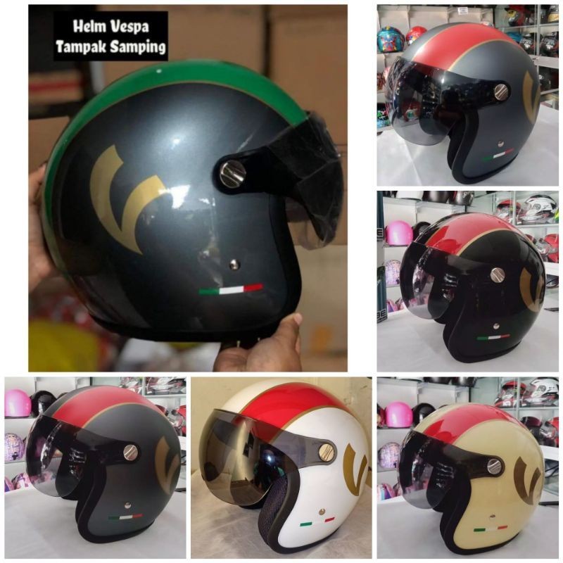 helm vespa super premium original Vespa V pilot