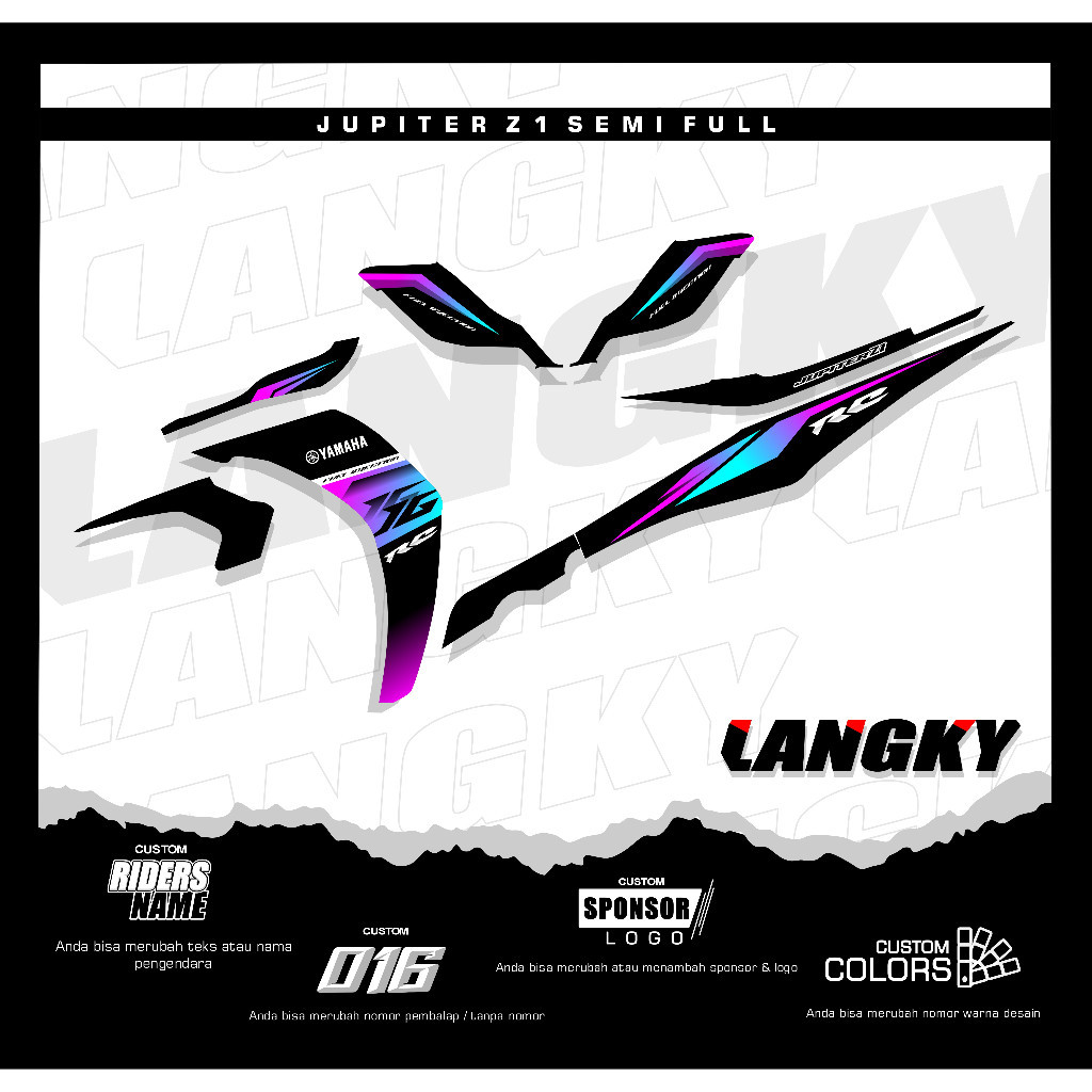 Striping/Stiker Jupiter Z1 RC Malaysia Style