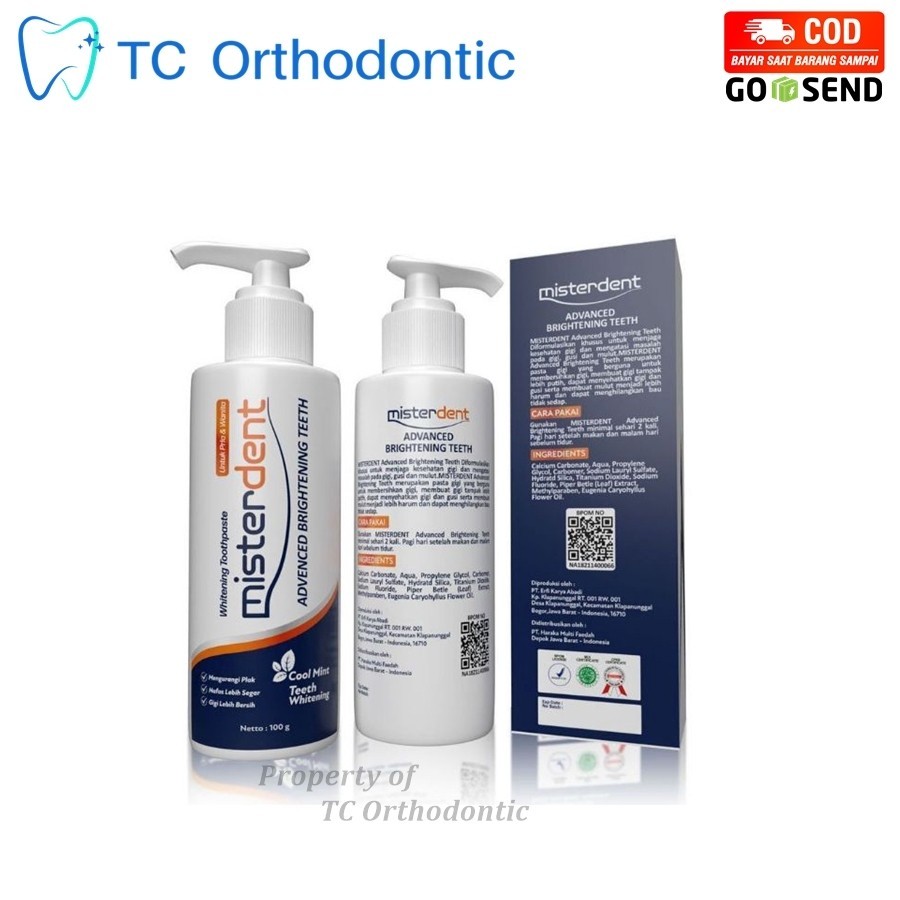 Pasta Gigi Misterdent Advanced Brightening Teeth /Pemutih Gigi Misterdent /Mister dent Pemutih Gigi