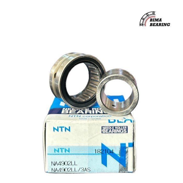 Needle Bearing Na4902Ll 2Rs Tutup KaretNtn JAPAN Laher Roces Na 4902 15X28X13 ORI