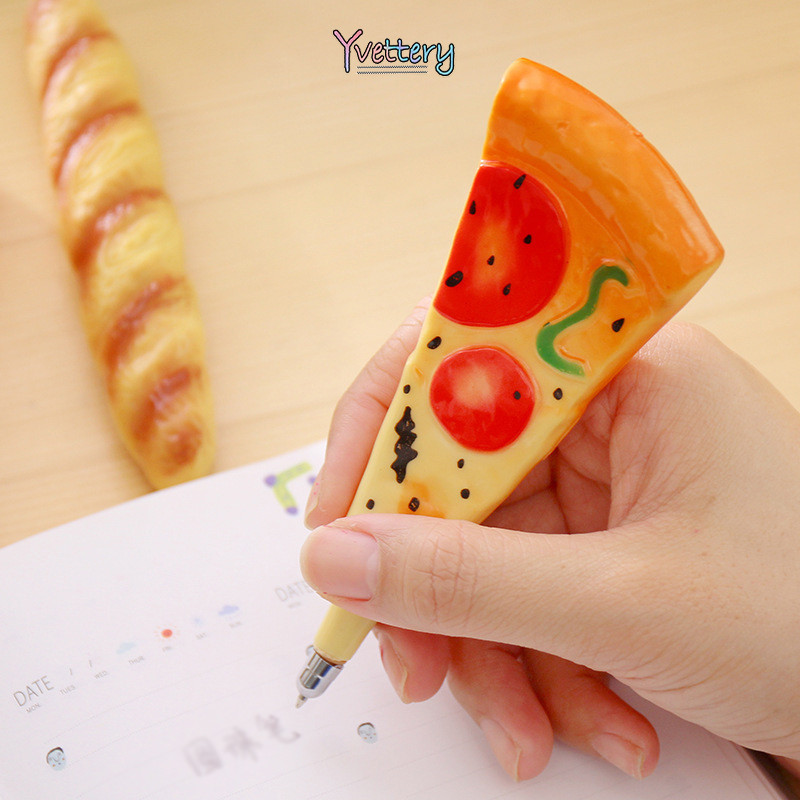 

COD❤️ Alat Tulis Belajar Stationery Pen Bentuk Unik Lucu/ Pen Hotdog Pizza Roti-yy