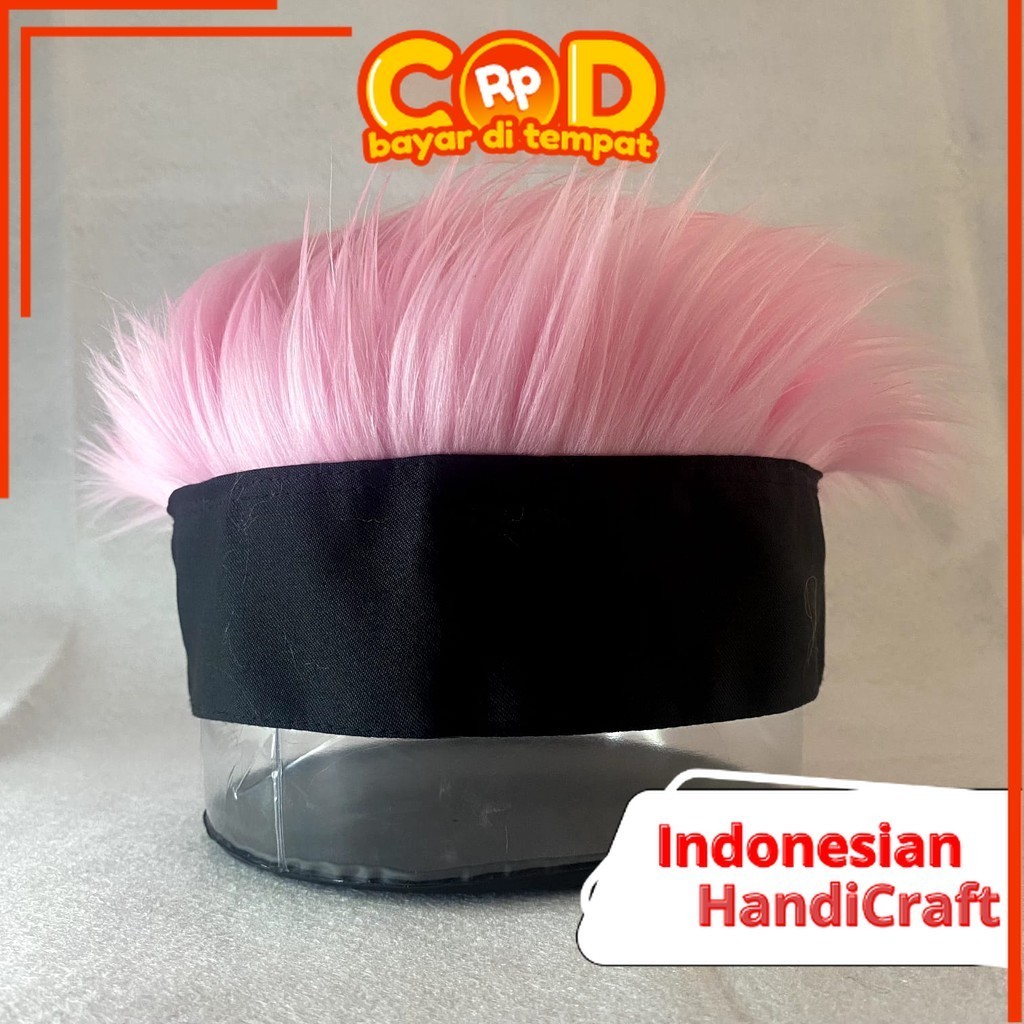 Rambut Palsu Pria dewasa warna PINK polos