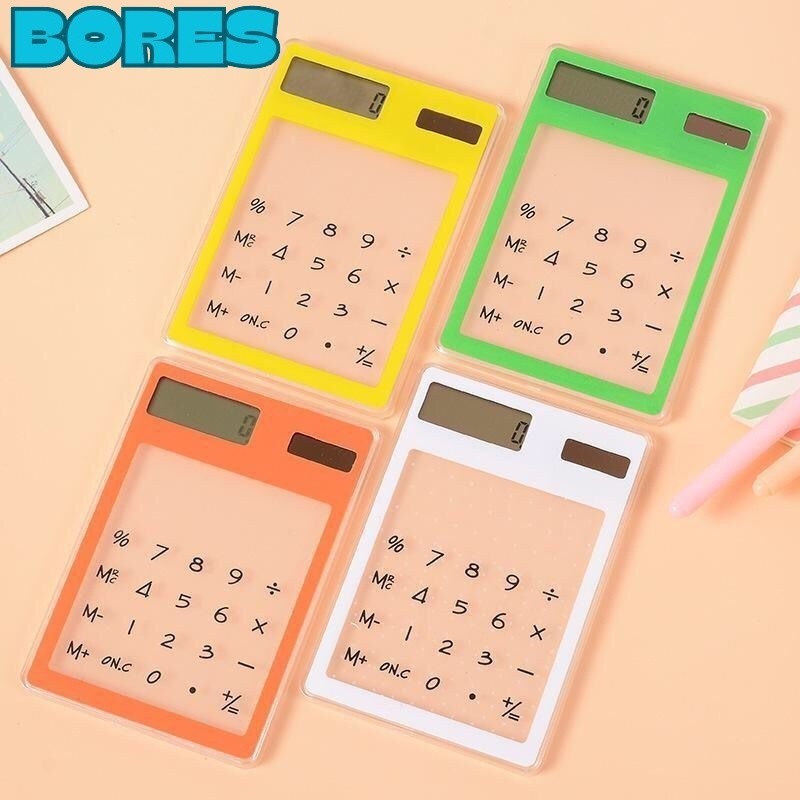 

BORES Kalkulator 8 Digit Mini Aesthetic Calculator Mini Portable Ultra Tipis Transparan L Touchscreen Kalkulator Kecil Tenaga Surya Simple Untuk Sekolah Dan Kantor