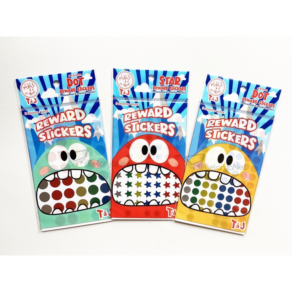 

REWARD STICKER PAPER STAR HEART DOT - TOM AND JERRY