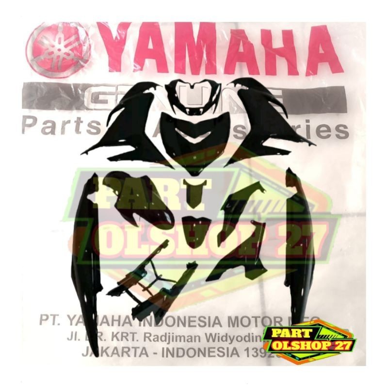 PAKET FULL SET BODY HALUS JUPITER MX KING 150 2019-2023 HITAM GLOSSY ASLI ORIGINAL YAMAHA
