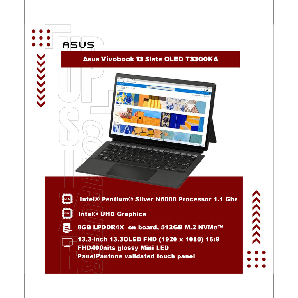 Asus Vivobook 13 Slate OLED T3300KA-OLED621  Garansi Resmi