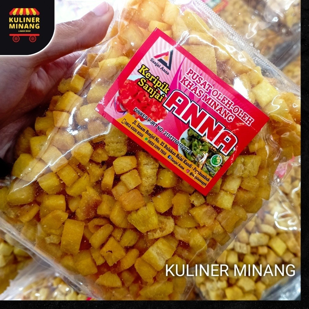 

Kerupuk Ganepo Kunyit Balado Anna Kampung Cemilan khas Kuliner Minang