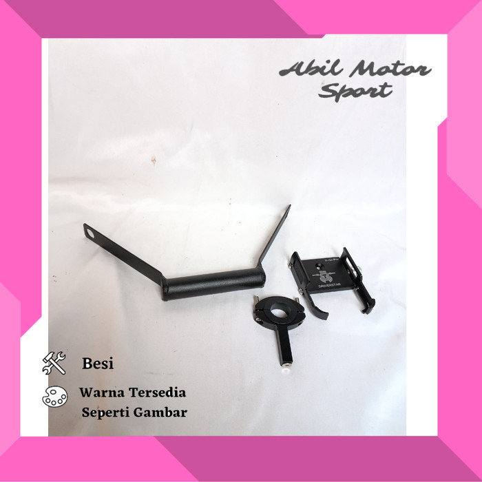PAKET HOLDER HP BREKET BRACKET GPS HOLDER HP MOTOR CBR 150 COVER STANG HOLDER LOGAM