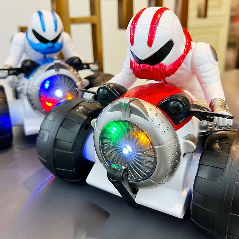 Mobil Mainan Anak-anak/Mainan Anak-anak/Aksi Listrik Deformasi Sepeda Motor Lampu Berputar Universal