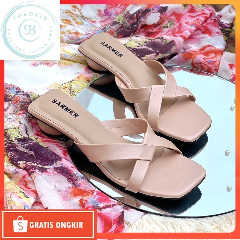 Sandal Wanita Tterbaru / SARMER - JAVELINE HEELS 3CM NUDE