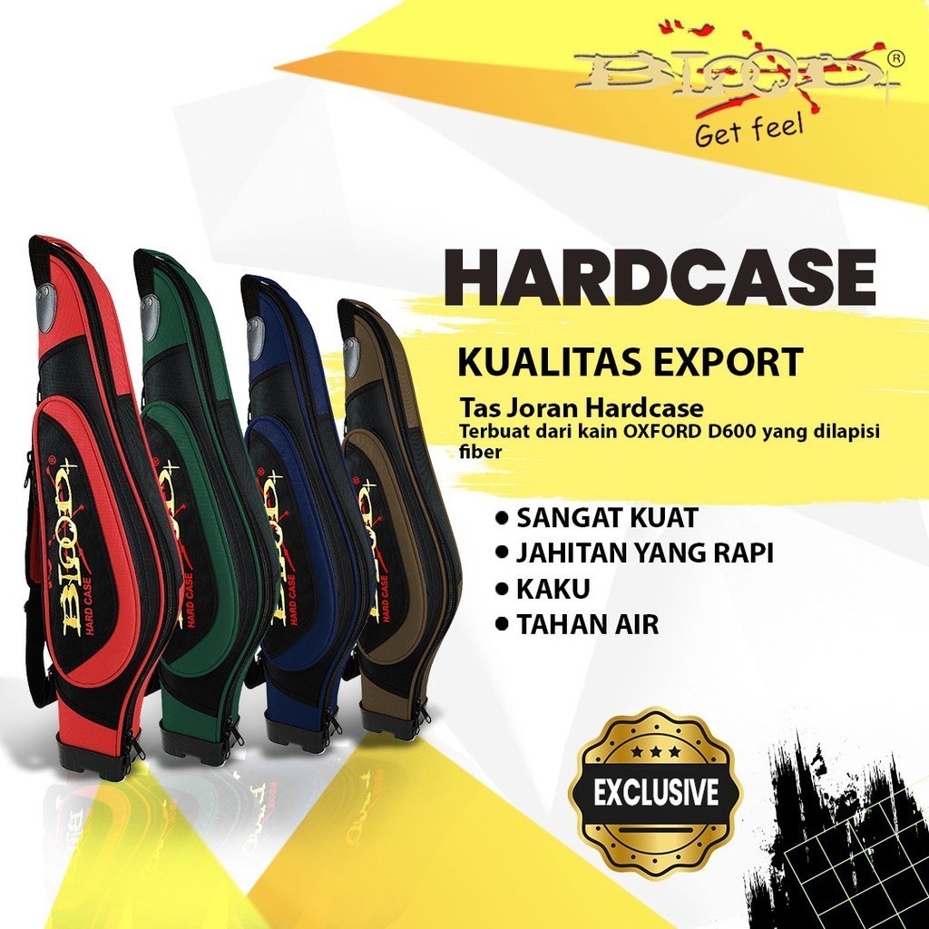 Tas Joran Pancing Hardcase Blood Fishing Bag Hard Case Membawa Peralatan Pancing - PP