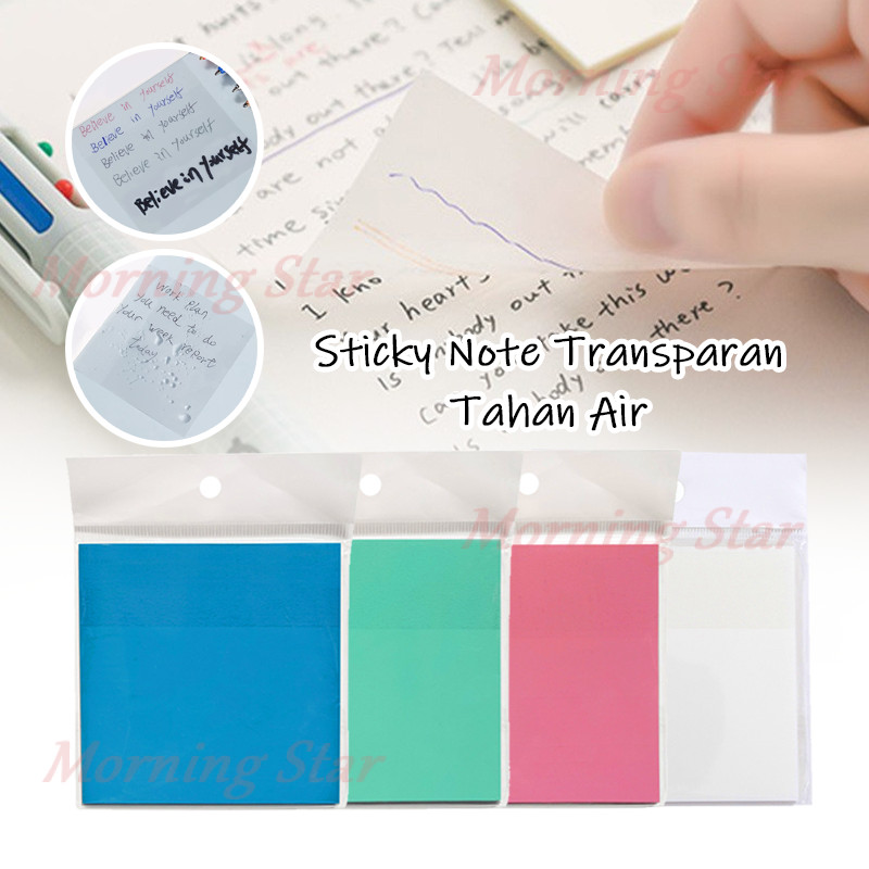 

Tahan Air Transparent Sticky Notes Untuk Kantor/Sticky Notes Transparan Anti Air/Tahan Air Dan Halus Kertas Memo/Sticky Notes Transparan Plastik Kertas Memo/Transparan Sticky Note