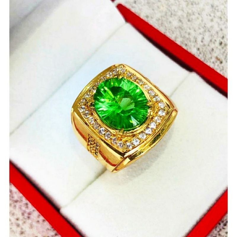 Batu cincin MOLDAVITE meteor hijau luser