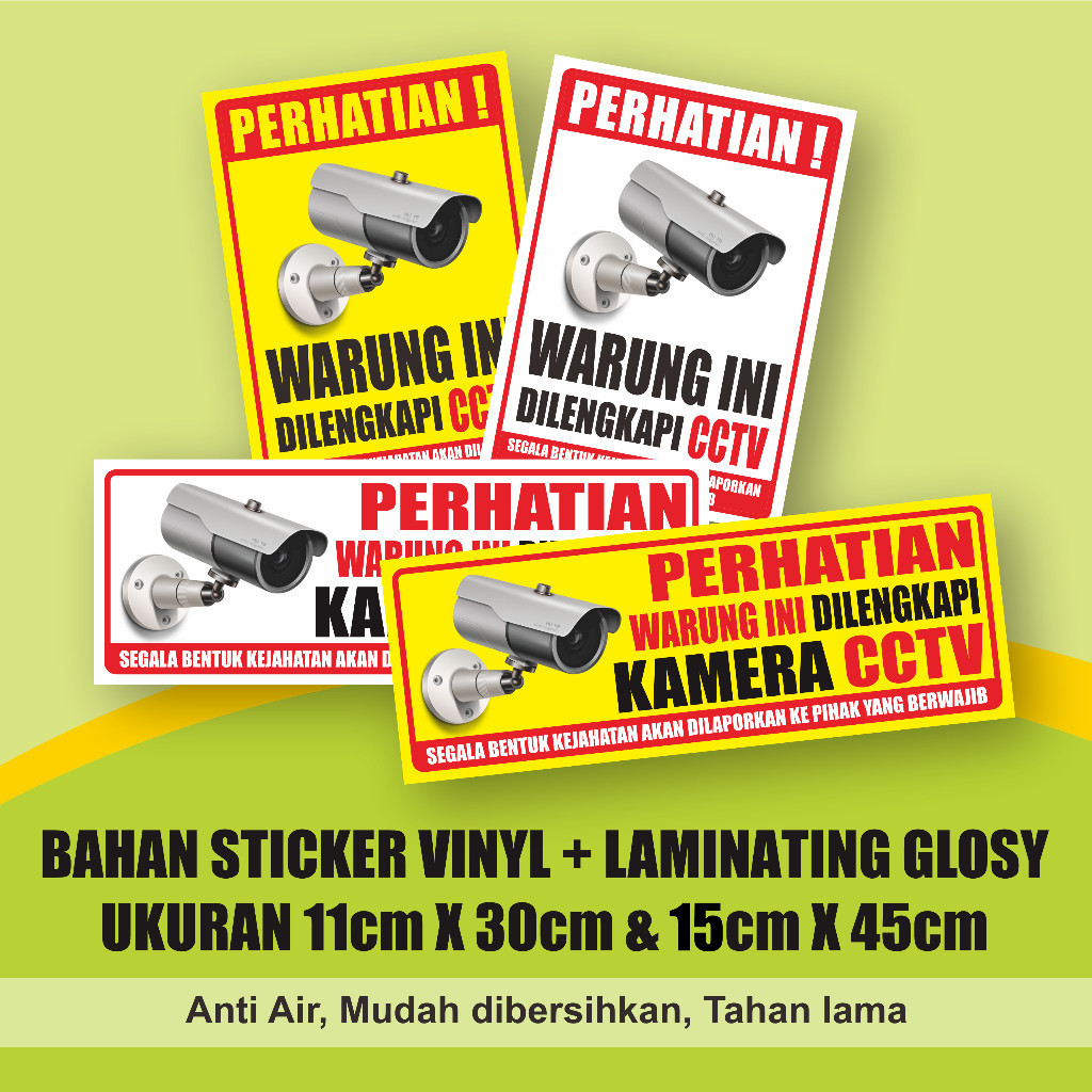 

STIKER KAMERA CCTV WARUNG