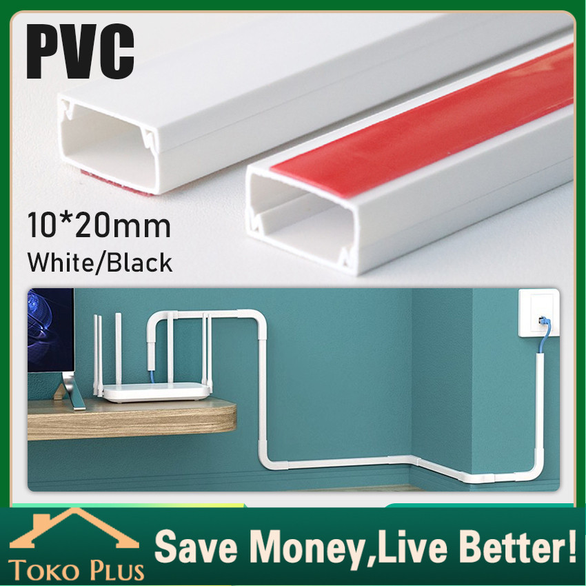 1Meter Cover Penutup Kabel Dinding Tempel Dinding Lantai kabel Cable Protector PVC Cable Duct Ductin