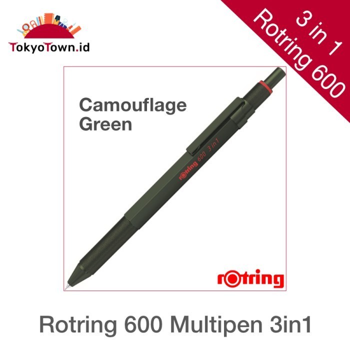 

Thosti Rotring 600 3in1 Multipen Ballpoint Mechanical Pencil - Green