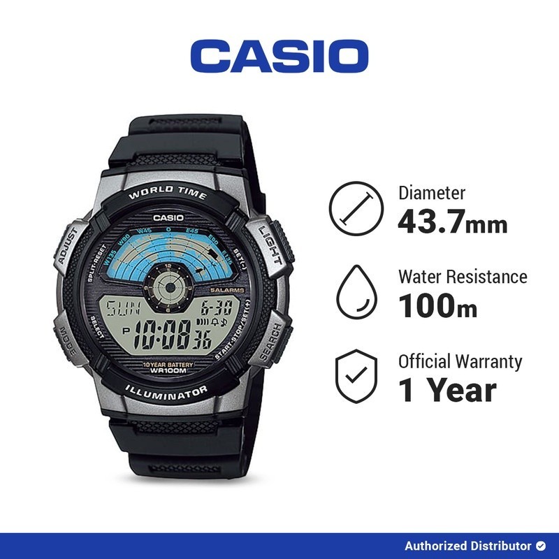 [READY INSTANT] Jam Tangan Pria Casio AE-1100W-1AVDF