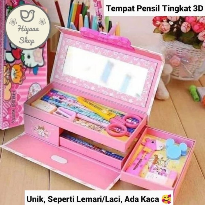 

✨LARIS✨ -KOTAK TEMPAT PENSIL ANAK CEWEK COWOK SUSUN TINGKAT UNIK