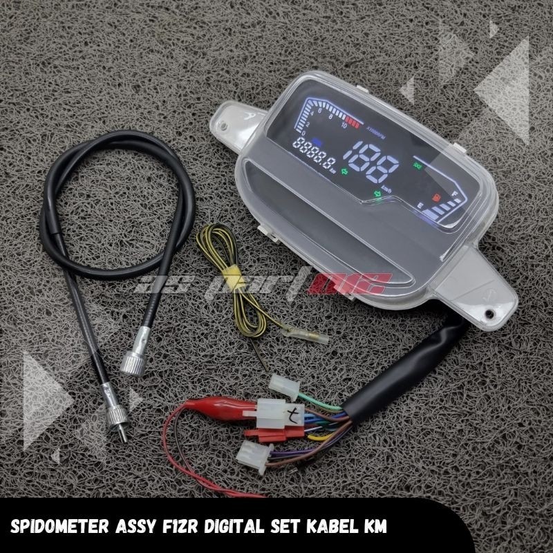 SPIDOMETER SPIDO F1ZR DIGITAL LENGKAP KABEL KM TINGGAL PASANG AS. .