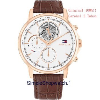 Original 100% Jam Tangan Pria TOMMY HILFIGER 1710606 Stewa Garansi Resmi 2 Tahun