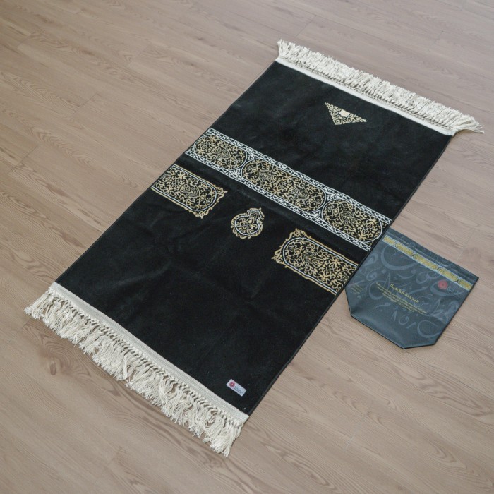 SAJADAH KISWAH KABAH ALMINWAL ORIGINAL SAUDI ARABIA / SAJADAH PREMIUM - Tanpa Box