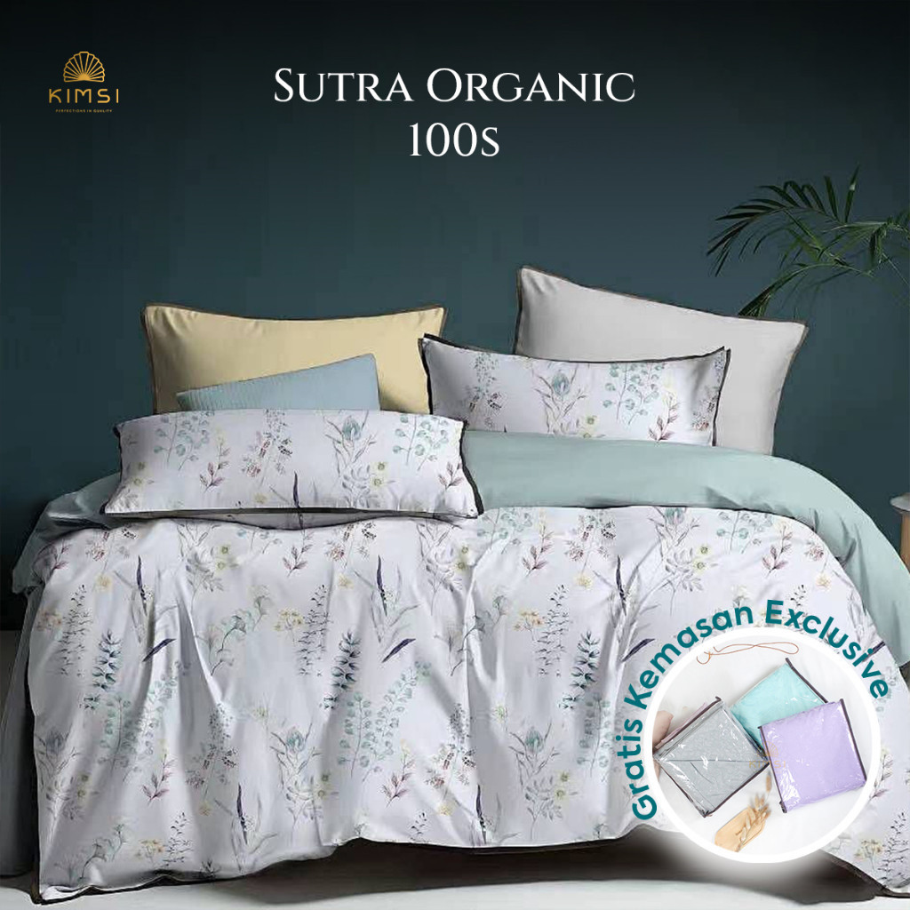 Sprei set Sutra Organic 100s / Sprei Sutra Silk 100s / Sprei sutra organik serat bamboo / sprei sutr