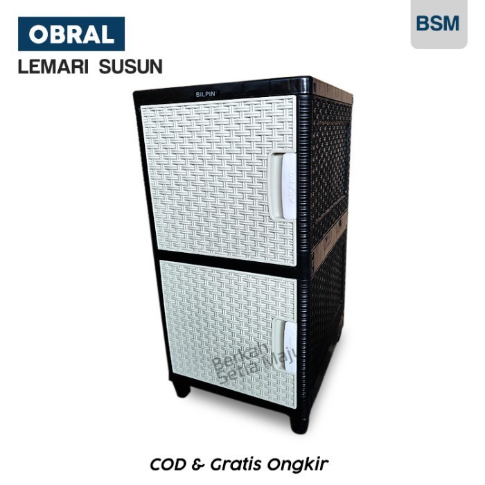 Lemari Susun Plastik/Rak Serbaguna / Kontainer plastik / Rak 3 susun - 2 susun