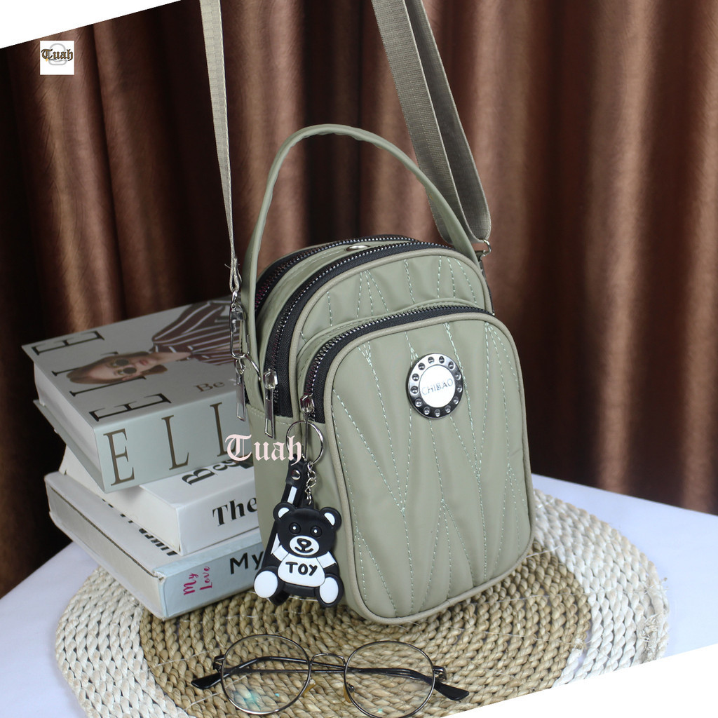 Tas Hp Wanita Terbaru " CECILLA_STORE " SL Cibao Pouch HP  3 Res  2 in 1 New Bordir Series IW - 103c