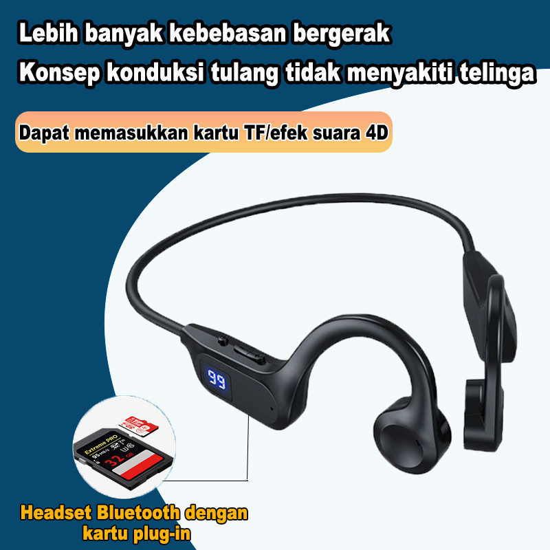 Headphone Konduksi Tulang Bluetooth Nirkabel/Headset/Bluetooth hedphone/Earphone telinga/Headphone K