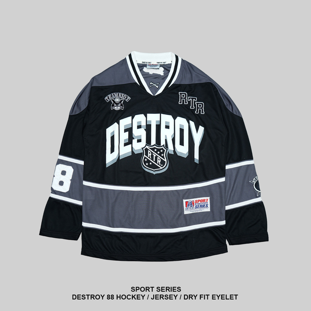 RAWTYPE RIOT Destroy 88 Jersey Hockey - Black