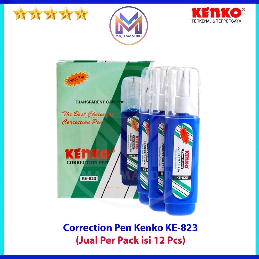 

Correction Pen Kenko KE-823 / Tip X Cair / Tip Ex Fluid Botol Biru